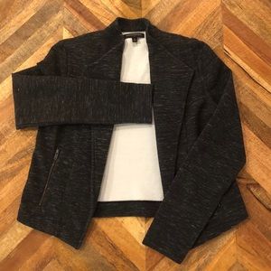 Banana Republic Gray Textured Moto Jacket